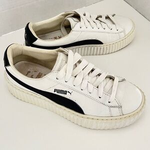 Puma Fenty By Rihanna Creeper Women White/Black Sneakers # 364462 01 Size US 7.5